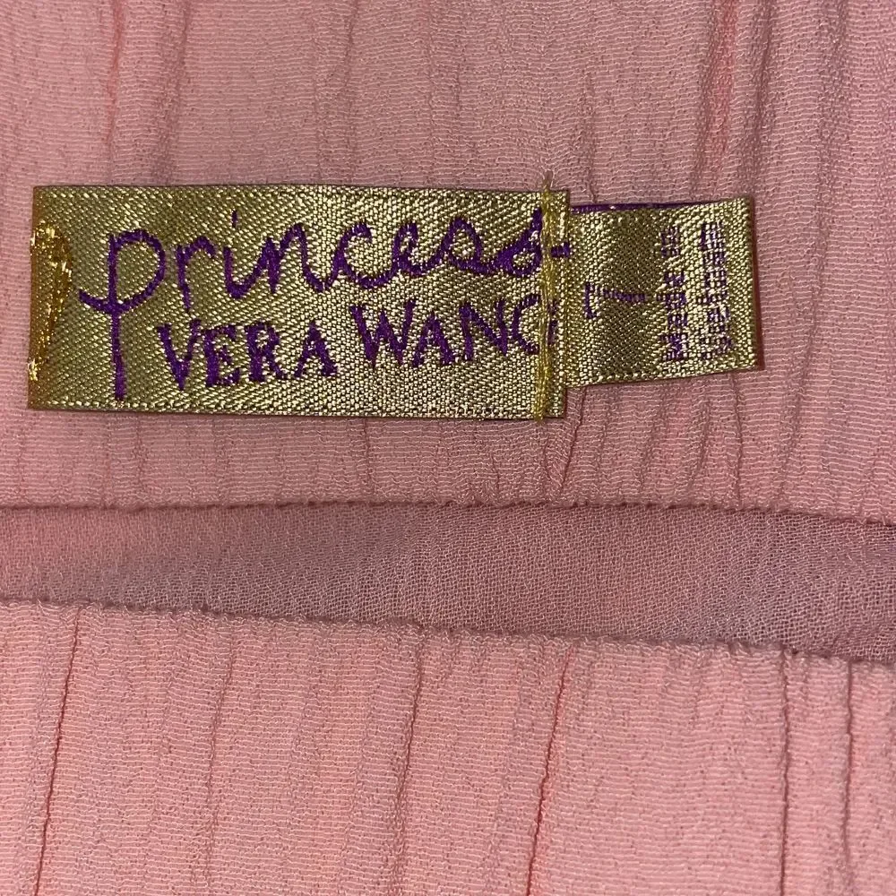 Princess Vera Wang Lace Chiffon‎ Dress Kids Large Pink Excellent Cutout Back
